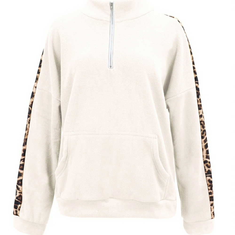 🧊 NWT Leapord Print Half Zip - Picture 2 of 4